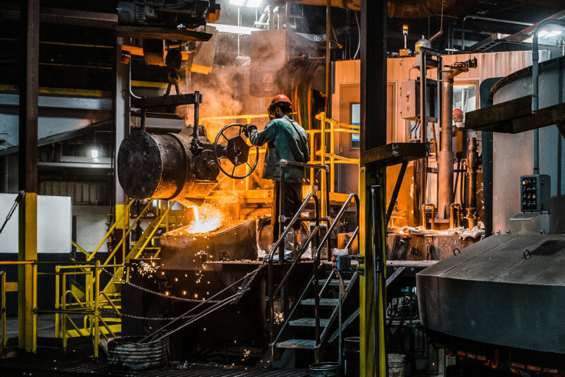 Workers in safety gear