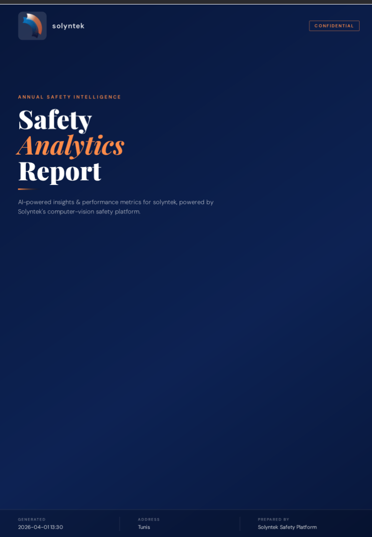 Safety analytics report cover